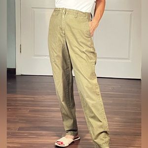 Uniqlo linen blend olive green pants size XS